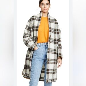 Isabel Marant Gabriel Gray and Brown Plaid Jacket $790